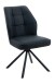 Esszimmerstuhl >BRAGA S< (2er-Set) drehbar, Leder Schwarz - 51x90x68 (BxHxT)