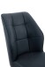 Esszimmerstuhl >BRAGA S< (2er-Set) drehbar, Leder Schwarz - 51x90x68 (BxHxT)