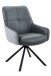 Esszimmerstuhl >FARO I S< (2er-Set) drehbar, Leder Grau - 62x90x67 (BxHxT)