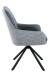 Esszimmerstuhl >FARO I S< (2er-Set) drehbar, Leder Grau - 62x90x67 (BxHxT)