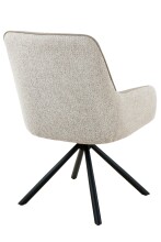 Esszimmerstuhl >FARO I S< (2er-Set) drehbar, Leder Beige - 62x90x67 (BxHxT)