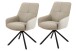 Esszimmerstuhl >FARO I S< (2er-Set) drehbar, Leder Beige - 62x90x67 (BxHxT)