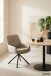 Esszimmerstuhl >FARO I S< (2er-Set) drehbar, Leder Beige - 62x90x67 (BxHxT)