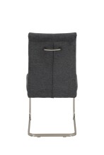 Freischwinger >INES S< (2er-Set) in Anthrazit, Webstoff - 50x99x66cm (BxHxT)