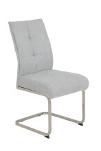 Freischwinger >INES S< (4er-Set) in Grau, Webstoff - 50x99x66cm (BxHxT)