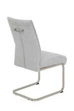 Freischwinger >INES S< (4er-Set) in Grau, Webstoff - 50x99x66cm (BxHxT)