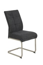 Freischwinger >INES S< (4er-Set) in Anthrazit, Webstoff - 50x99x66cm (BxHxT)