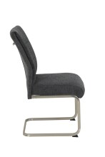 Freischwinger >INES S< (4er-Set) in Anthrazit, Webstoff - 50x99x66cm (BxHxT)