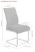 Freischwinger >INES S< (4er-Set) in Anthrazit, Webstoff - 50x99x66cm (BxHxT)