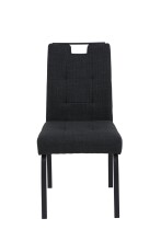 4-Fußstuhl >LINZ S< (2er-Set) in Anthrazit, Webstoff - 49x97x64cm (BxHxT)