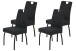 4-Fußstuhl >LINZ S< (4er-Set) in Anthrazit, Webstoff - 49x97x64cm (BxHxT)