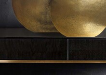 Dekovase >WL7.179< (2-teilig) in Gold, Aluminium - 35x34x14cm (BxHxT)