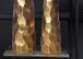 Dekovase >WL7.181< (2-teilig) in Gold, Aluminium - 49x15cm (HxT)