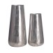 Dekovase >WL7.183< (2-teilig) in Silber, Aluminium - 45x21cm (HxD)