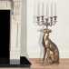 Dekofigur >Candle-Dog< in Gold, Aluminium - 26x69x40cm (BxHxT)