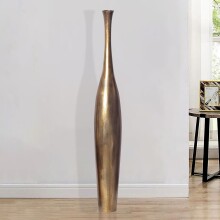 Dekovase >BOTTLE< in Gold, Aluminium - 100x14cm (HxD)