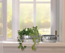 Dekovase >WL7.205< (2-teilig) in Silber, Aluminium - 17x39cm (HxD)