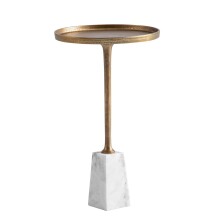 Beistelltisch >WL7.207< in Gold, Marmor / Aluminium...