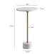 Beistelltisch >WL7.208< in Weiß, Marmor / Aluminium - 56x30cm (HxD)