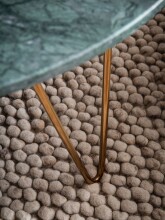 Couchtisch >WL7.211< in Grün / Gold, Baroda Marmor & Metall - 35x70cm (HxD)
