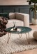 Couchtisch >WL7.211< in Grün / Gold, Baroda Marmor & Metall - 35x70cm (HxD)