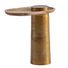 Beistelltisch >WL7.215< in Mango / Gold - 50x52x30...