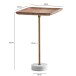 Beistelltisch >WL7.218< in Mango, Massivholz & Marmor - 35x55x35cm (BxHxT)