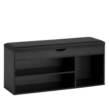 Schuhbank >WL7.222< in Schwarz - 104x51x32cm (BxHxT)