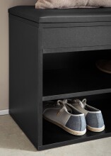 Schuhbank >WL7.222< in Schwarz - 104x51x32cm (BxHxT)