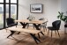 Esstisch >WL7.224< in Akazie, Massivholz & Metall - 160x80x76cm (LxBxH)