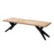 Sitzbank >WL7.227< in Akazie, Massivholz & Metall - 120x45x45cm (LxBxH)
