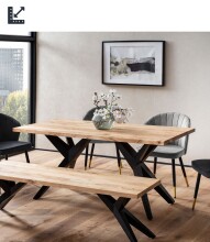 Esstisch >WL7.226< in Akazie, Massivholz &...