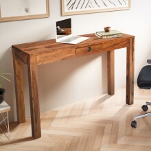 Konsolentisch >WL7.239< in Sheesham Braun, Massivholz - 118x40x76cm (LxBxH)