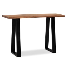 Konsolentisch >WL7.240< in Akazie, Massivholz & Metall - 118x41x76cm (LxBxH)