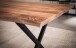 Esstisch >WL7.251< in Akazie, Massivholz & Metall - 120x60x76cm (LxBxH)