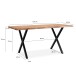 Schreibtisch >WL7.271< in Akazie / schwarz - 120x60x76 (LxBxH)