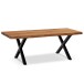 Couchtisch >WL7.283< in Akazie, Massivholz & Metall - 120x46x60cm (BxHxT)