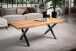 Couchtisch >WL7.283< in Akazie, Massivholz & Metall - 120x46x60cm (BxHxT)