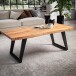 Couchtisch >WL7.284< in Akazie, Massivholz & Metall - 120x46x60cm (BxHxT)