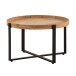 Couchtisch >WL7.311< in Akazie, Massivholz & Metall - 35x60cm (HxD)