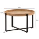 Couchtisch >WL7.311< in Akazie, Massivholz & Metall - 35x60cm (HxD)