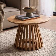 Couchtisch >WL7.312< in Akazie, Massivholz -...