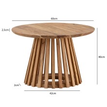 Couchtisch >WL7.312< in Akazie, Massivholz - 40x60cm (HxT)