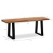 Sitzbank >WL7.285< in Akazie / Schwarz, Massivholz & Metall - 120x46x40 (BxHxT)