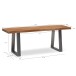 Sitzbank >WL7.286< in Akazie / Silber, Massivholz & Metall - 120x46x40cm (BxHxT)