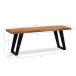 Sitzbank >WL7.288< in Akazie / Schwarz, Massivholz & Metall - 120x46x40 (BxHxT)