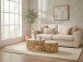 Satztisch >WL7.340< (2-teilig) in Gold, Marmor & Aluminium - 33x60cm (HxD)