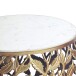 Satztisch >WL7.340< (2-teilig) in Gold, Marmor & Aluminium - 33x60cm (HxD)