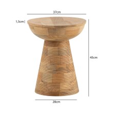 Beistelltisch >WL7.307< in Mango, Massivholz - 45x37cm (HxD)