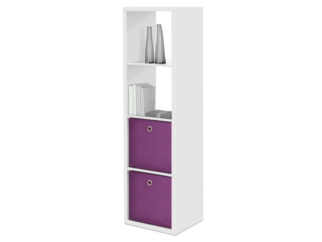 Raumteilerregal >Mareen< in Weiß - 38x141x33cm (BxHxT)
